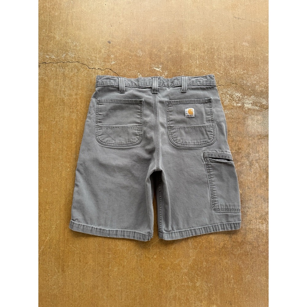 Carhartt Gray Carpenter Jorts Shorts Y2K Skater Workwear Utility Relaxed Fit 34W